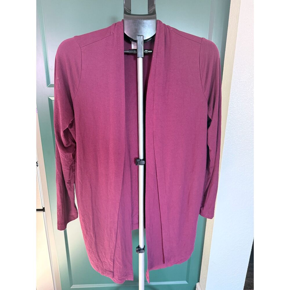 Chico's Long Long Open Front Duster Long Sleeve Wrap Sweater Rayon Size M - Picture 2 of 5